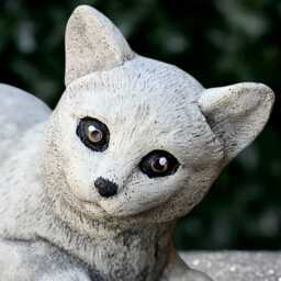 Cement Cat Statue Concrete Playful Kitty Sculpture Outdoor Kitten Ornament Memorial Decoration Handmade Figurine Pet Loss Gift - thumbnail 2