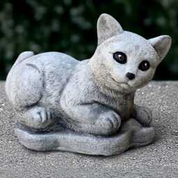 Cement Cat Statue Concrete Playful Kitty Sculpture Outdoor Kitten Ornament Memorial Decoration Handmade Figurine Pet Loss Gift - thumbnail 1