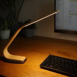 Minimalist Wooden Table Lamp, Desk Accessories, Decor, Night Light, Bedside Led Office, Work From Home - thumbnail 3