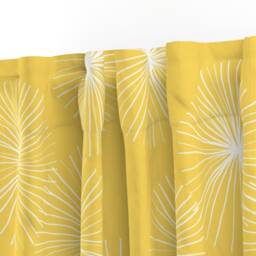 Mid Century Modern Curtain Panel - Retro Inspired Atomic Era 1950S 1960S Dandelion Custom Yellow By Friztin - thumbnail 3