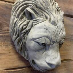stone Garden Wall Hanging Lion Gargoyle Plaque Ornament - thumbnail 2