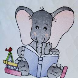 Elephant Baby Gift, Jungle Nursery Decor, Personalized Reading Pillow, Pocket Pillow - thumbnail 3