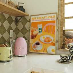 Breakfast Club Wall Art Print, Kitchen Dining Room Decor, Modern Poster, Foodie Artwork, Fun Gift For Food Lovers - thumbnail 2