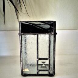 Single Candle Holder With Black Glass Rim - thumbnail 4