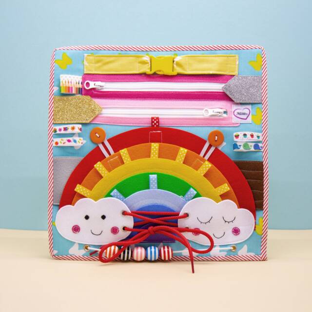 Montessori Busy Board Rainbow Sensory Toy For Toddlers?? - image 1