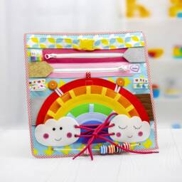 Montessori Busy Board Rainbow Sensory Toy For Toddlers?? - thumbnail 3