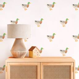 Mallard Ducks - Fabric Wall Decal Modern Farm Mej - thumbnail 1