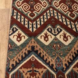 6x9 Rug Indian Modern Ikat Design Handmade Wool #2620 - 180x275 cms. Free Shipping - thumbnail 2