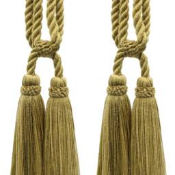 "D??copro Double Tassel Curtain & Drapery Tieback, Length 5 1/2"" - 14cm, Spread 27" - thumbnail 2