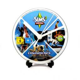 The Sims 3 Pets Pc Upcycled Dvd Disc Clock Video Game Gift Idea - thumbnail 1