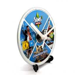 The Sims 3 Pets Pc Upcycled Dvd Disc Clock Video Game Gift Idea - thumbnail 2