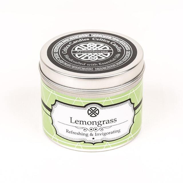 Lemongrass Candle - Aromatherapy Candle Handmade Massage Essential Oil Vegan Scented - image 1