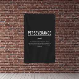 Perseverance Definition Flag - Motivational Gym Banner, Office Wall Art, Inspirational Decor, Never Give Up, Success Mindset, Fitness Decor - thumbnail 2