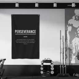 Perseverance Definition Flag - Motivational Gym Banner, Office Wall Art, Inspirational Decor, Never Give Up, Success Mindset, Fitness Decor - thumbnail 3