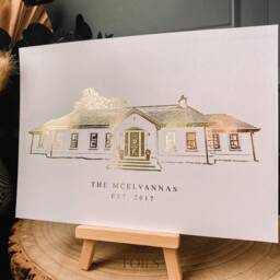 Personalised Address Foil Print, First Home Housewarming Gift For Couple, Our Rose Gold Print - thumbnail 2