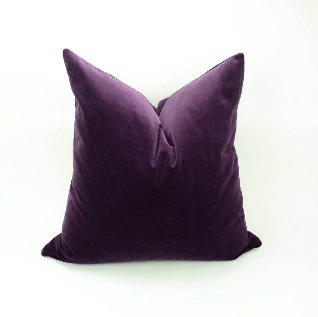 Plum Velvet Pillow Cover // Cushion Aubergine Dark Purple - image 1