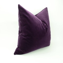 Plum Velvet Pillow Cover // Cushion Aubergine Dark Purple - thumbnail 2