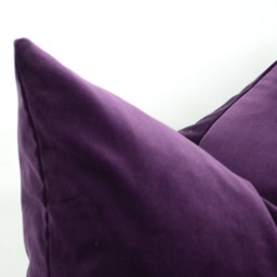Plum Velvet Pillow Cover // Cushion Aubergine Dark Purple - thumbnail 3