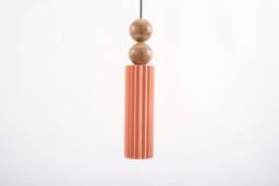 Concrete Pendant Light Epoxy Bubble With Natural Moss