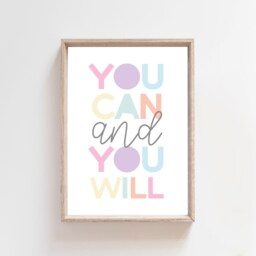Girls Bedroom Prints, Motivational Print, Nursery Playroom Decor, Wall Art, Art - thumbnail 1