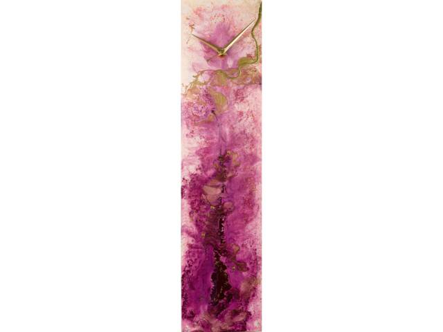 Lilac Home Decor Contemporary Wall Clock, Pink Gift For Her, Grandma Present, Luxury Art Bespoke Decor, Clock New - image 1