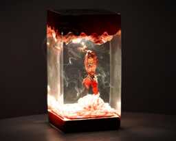 Premium Wu.ko.ng Mo.nk.ey Ki.ng Resin Lamp - Bla.ck M.yth Night Light, Handmade Gaming Decor & Playroom Accent, Unique Gift For Him - thumbnail 1