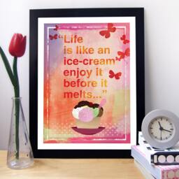 Inspirational Poster. Motivational Poster Wall Decor. Happy Quote Typography Design Kids Art. Office Decor - thumbnail 2