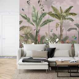 Watercolor Tropical Rainforest Wallpaper Mural Peel & Stick Decal - thumbnail 2