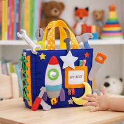 Interactive Baby Activity Book - Montessori Toy For Toddlers, Educational Quiet Minimoms - thumbnail 4