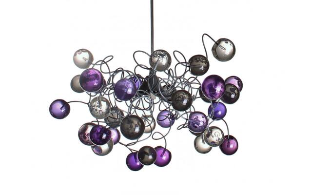 Ceiling Lamp Bubbles With Purple, Gray & Clear Color For Children Room, Hall, Bathroom - image 1