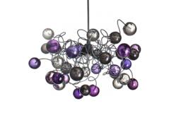Ceiling Lamp Bubbles With Purple, Gray & Clear Color For Children Room, Hall, Bathroom