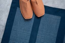 Blue Bathmat Bathroom Rug - Soft Washable Cotton Bath Mats & Rugs Trendy Modern Shower Tub Bathmats Kitchen Door Kilim 2x3 2'x3'