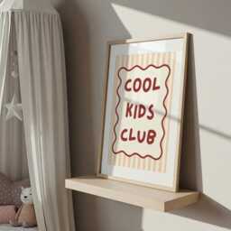 Cool Kids Club Childrens Neutral Wall Print For Bedroom Or Nursery - thumbnail 3