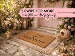Personalised Doormat With Your Own Logo - Family Name Welcome Mat Gift - thumbnail 1