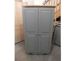 Chase Painted Hideaway Computer Cupboard With Reclaimed Top - Bespoke Sizes & Colours Available - thumbnail 1
