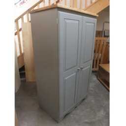 Chase Painted Hideaway Computer Cupboard With Reclaimed Top - Bespoke Sizes & Colours Available - thumbnail 2