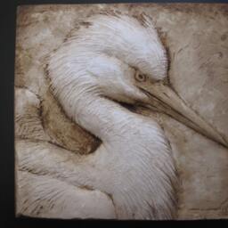 Snowy Egret Study Fine Art Wallsculpture Framed Florida Birds - thumbnail 2
