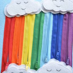 Activity Book Page Felt Quiet Busy Toddler Montessori Toy Sensory Board Rainbow One 1-4 Year - thumbnail 3
