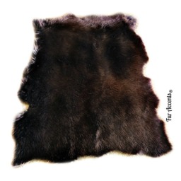 Faux Fox Fur Area Rug - Tattered Edge Pelt Shape, Usa Made - thumbnail 2