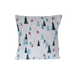 Christmas Winter Ski Village Trees Cushion Cover 16 - thumbnail 1