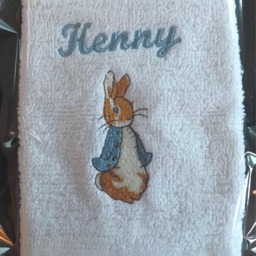 Peter Rabbit Flannel Face Cloth Beatrix Potter Can Be Personalised With Name - thumbnail 3