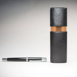 Personalized Pen Case, Fountain Case For Him, Leather Pencil Minimalist Pen Holder Birthday Gift Men, 2 Case - thumbnail 2