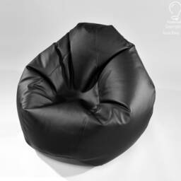 Eco Leather Bean Bag Chair Cover Round, Modern Comfort - thumbnail 3