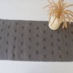 Small Handwoven Green Rug, Bath Mat, Bedside Kids Portuguese Geometric Bedroom Bohemian Tapis Vert - thumbnail 2