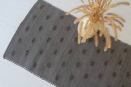Small Handwoven Green Rug, Bath Mat, Bedside Kids Portuguese Geometric Bedroom Bohemian Tapis Vert - thumbnail 1