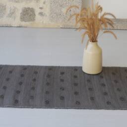 Small Handwoven Green Rug, Bath Mat, Bedside Kids Portuguese Geometric Bedroom Bohemian Tapis Vert - thumbnail 3