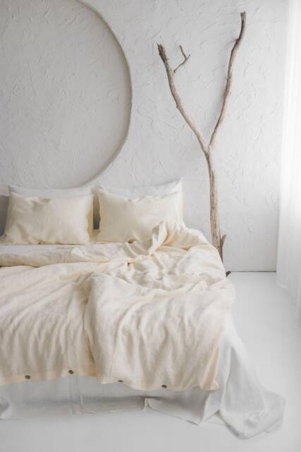 100% Natural Linen Duvet Cover - Soft Washed Bedding Set, Breathable, Eco-Friendly, Luxury Comforter Cover, Queen, King & Custom Sizes - image 1