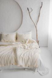 100% Natural Linen Duvet Cover - Soft Washed Bedding Set, Breathable, Eco-Friendly, Luxury Comforter Cover, Queen, King & Custom Sizes - thumbnail 1