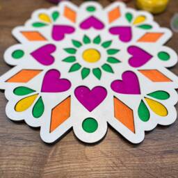Digital File Only - Diwali Rangoli Layered Pattern For Use With Coloured Sand - thumbnail 3