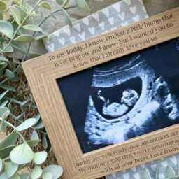My Daddy To Be I'm Just A Little Baby Bump Scan Picture Frame - Pregnancy Announcement Due 2026 - thumbnail 2